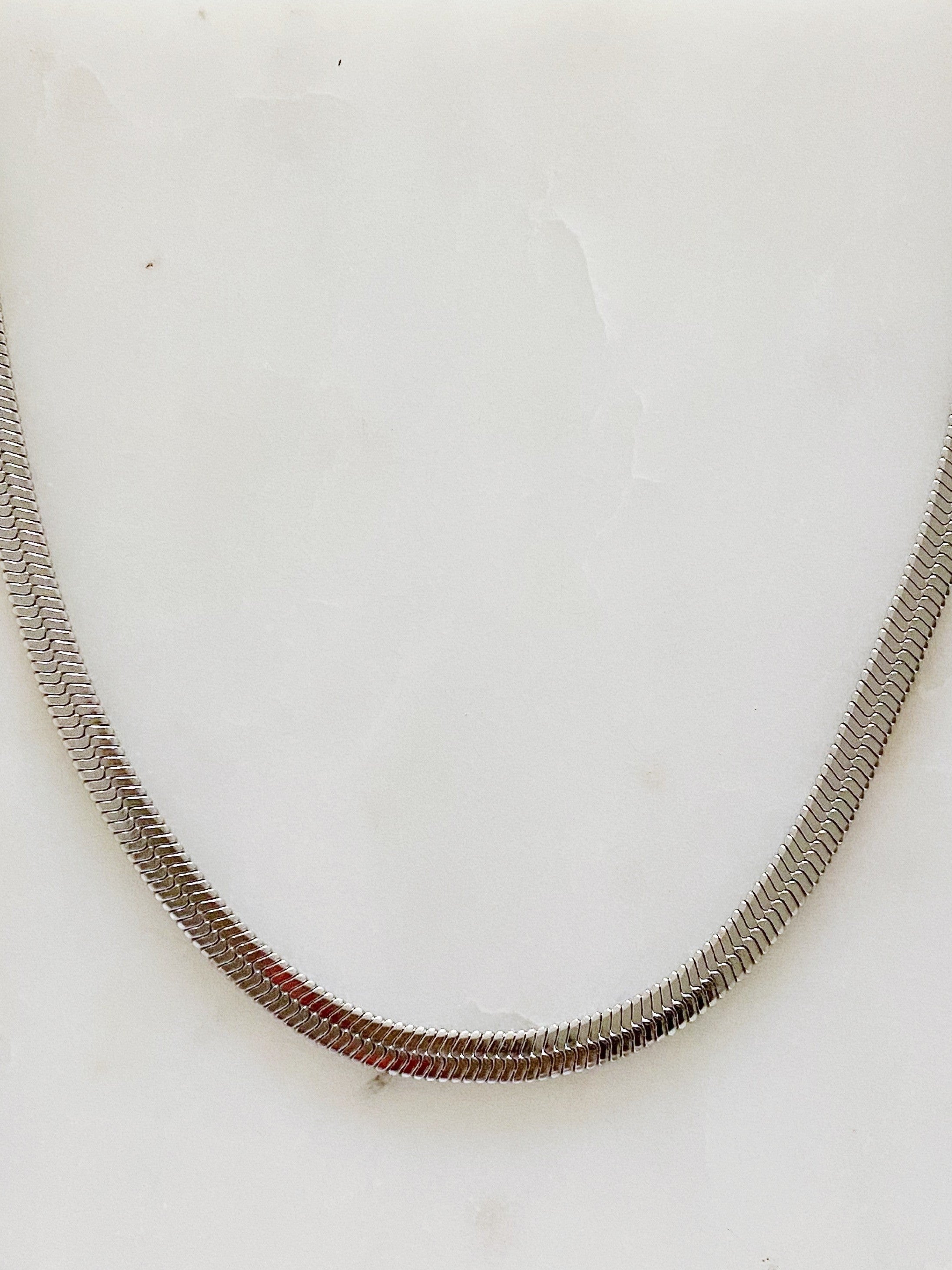 Simply You Herringbone Chain Necklace-Women's Accessories-Shop Z & Joxa