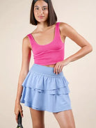 Sky Dance Ruffled Active Skort by Very J-Women's Skirts & Skorts-Shop Z & Joxa