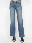 Sleek Fit Tummy Control Straight Cut Mid-rise Jeans by Judy Blue-Women's Jeans-Shop Z & Joxa