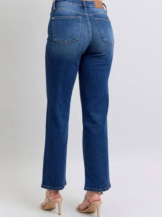 Sleek Lines Side Seam Straight Jeans by Judy Blue-Women's Jeans-Shop Z & Joxa