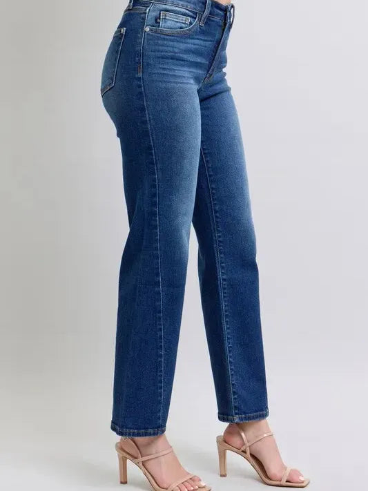 Sleek Lines Side Seam Straight Jeans by Judy Blue-Women's Jeans-Shop Z & Joxa