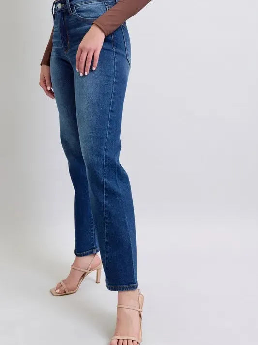 Sleek Lines Side Seam Straight Jeans by Judy Blue-Women's Jeans-Shop Z & Joxa