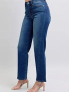Sleek Lines Side Seam Straight Jeans by Judy Blue-Women's Jeans-Shop Z & Joxa