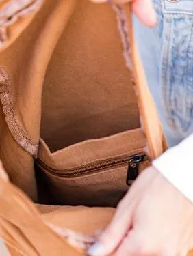 Slinging Along Oversized Canvas Sling Crossbody-Women's Accessories-Shop Z & Joxa