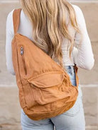 Slinging Along Oversized Canvas Sling Crossbody-Women's Accessories-Shop Z & Joxa