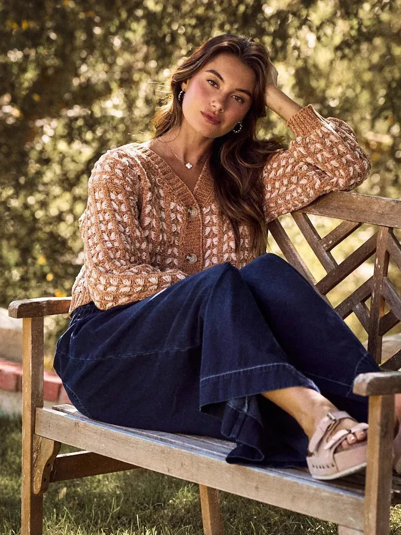 So Me Cozy Cascade Soft Chenille Yarn Button Up Sweater Cardigan-Women's Shirts & Tops-Shop Z & Joxa