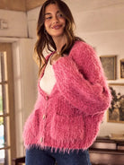 So Me Cozy in Pink Soft Touch Loose Fit Cozy Cardigan-Women's Shirts & Tops-Shop Z & Joxa