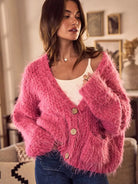 So Me Cozy in Pink Soft Touch Loose Fit Cozy Cardigan-Women's Shirts & Tops-Shop Z & Joxa