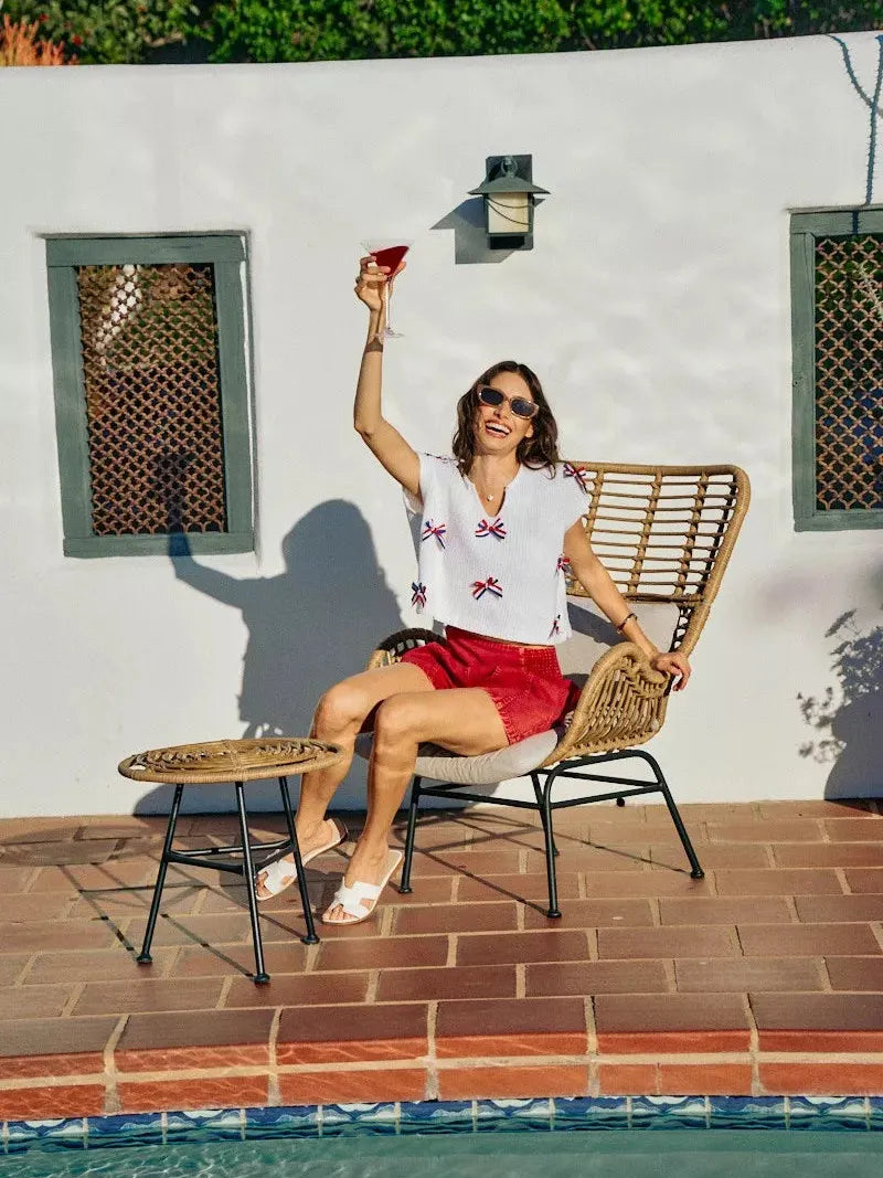 So Me Ribbon and Glory 4th Of July Ribbon Cropped Knit Top-Shirts & Tops-Shop Z & Joxa