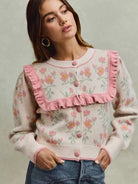 So Me Ruffle Me Up Long Sleeve Floral Cardigan with Ruffles-Women's Shirts & Tops-Shop Z & Joxa