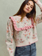 So Me Ruffle Me Up Long Sleeve Floral Cardigan with Ruffles-Women's Shirts & Tops-Shop Z & Joxa