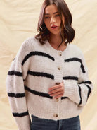 So Me Stripe Right Soft and Cozy Sweater Cardigan-Women's Shirts & Tops-Shop Z & Joxa