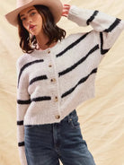 So Me Stripe Right Soft and Cozy Sweater Cardigan-Women's Shirts & Tops-Shop Z & Joxa