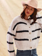So Me Stripe Right Soft and Cozy Sweater Cardigan-Women's Shirts & Tops-Shop Z & Joxa