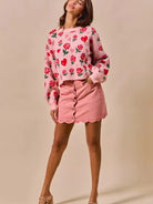 So Me Sweet Scallop Vintage Pink Washed Denim Mini Skirt-Women's Skirts & Skorts-Shop Z & Joxa