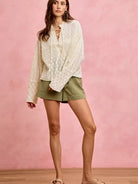 So Me Twill & Thrill Patch Pocket Drawstring Shorts-Women's Shorts-Shop Z & Joxa