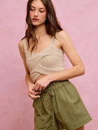 So Me Twill & Thrill Patch Pocket Drawstring Shorts-Women's Shorts-Shop Z & Joxa