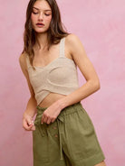 So Me Twill & Thrill Patch Pocket Drawstring Shorts-Women's Shorts-Shop Z & Joxa