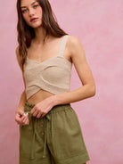 So Me Twill & Thrill Patch Pocket Drawstring Shorts-Women's Shorts-Shop Z & Joxa