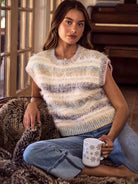 So Me Warm Intentions Soft and Fuzzy Color Stripe Cozy Sweater-Women's Shirts & Tops-Shop Z & Joxa