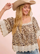 So Me Wild at Heart Leopard Print Sleeveless Blouse in White-Women's Shirts & Tops-Shop Z & Joxa