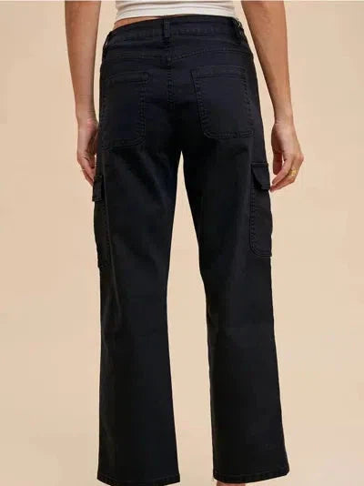 So Much Room for Activities Stretch Denim Cargo Pants-Pants-Shop Z & Joxa