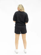 Soft Spot Butter Soft V-Neck Short Sleeve Top in Black-Ladies Tops-Shop Z & Joxa