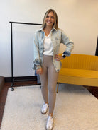 Sparkling Stones and Stripes Denim Shacket-Women's Clothing-Shop Z & Joxa