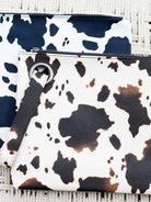 Spotted Cow Print Oversized Everyday Clutch-Women's Accessories-Shop Z & Joxa