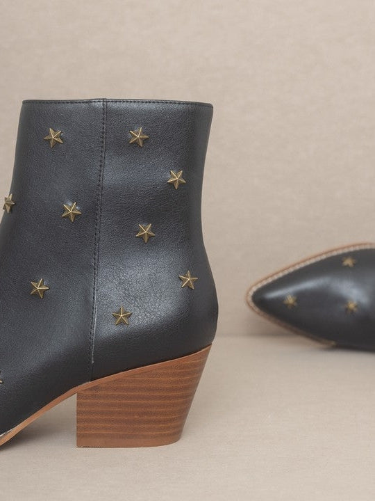 Star Studded Western Bootie-Women's Shoes-Shop Z & Joxa