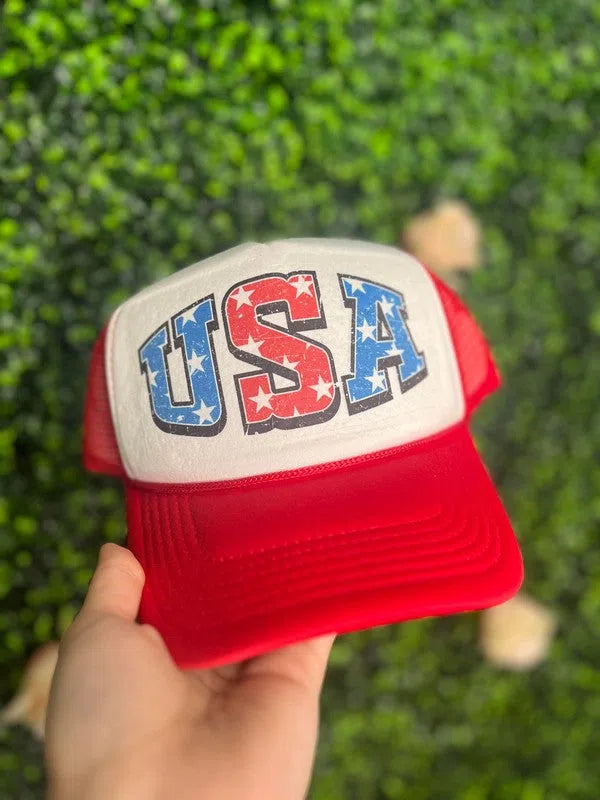 Stay Cute and Trendy USA Trucker Hat-Women's Accessories-Shop Z & Joxa