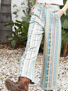 Step into Sunshine Embroidered Pants with Wooden Button-Women's Clothing-Shop Z & Joxa