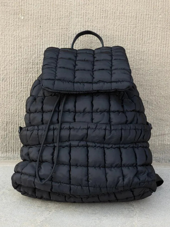 Stevie On the Go – Aili’s Corner Quilted Puffer Backpack-Backpack-Shop Z & Joxa