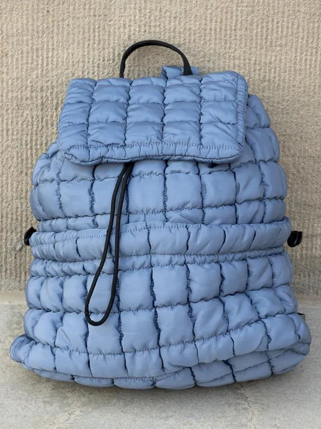 Stevie On the Go – Aili’s Corner Quilted Puffer Backpack-Backpack-Shop Z & Joxa
