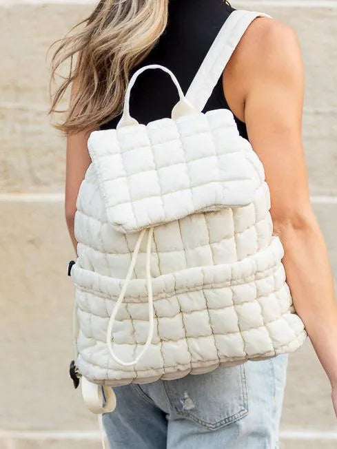 Stevie On the Go – Aili’s Corner Quilted Puffer Backpack-Backpack-Shop Z & Joxa