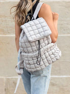 Stevie On the Go – Aili’s Corner Quilted Puffer Backpack-Backpack-Shop Z & Joxa