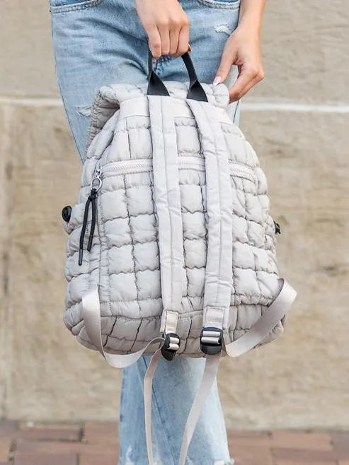 Stevie On the Go – Aili’s Corner Quilted Puffer Backpack-Backpack-Shop Z & Joxa