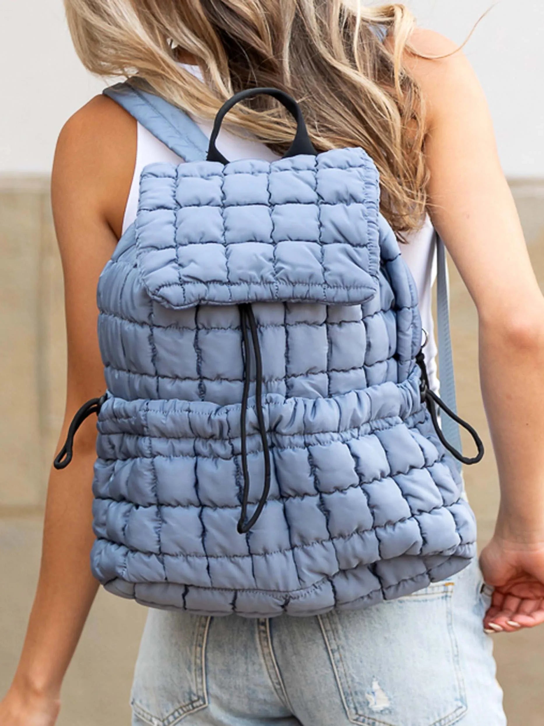 Stevie On the Go Quilted Puffer Backpack-Women's Accessories-Shop Z & Joxa