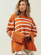 Stripes Done Right Oversized Ribbed Hem Striped Sweater-Women's Clothing-Shop Z & Joxa