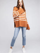 Stripes Done Right Oversized Ribbed Hem Striped Sweater-Women's Clothing-Shop Z & Joxa