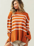 Stripes Done Right Oversized Ribbed Hem Striped Sweater-Women's Clothing-Shop Z & Joxa