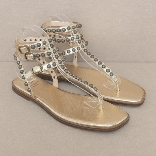 Studded Gladiator Sandals-Women's Shoes-Shop Z & Joxa