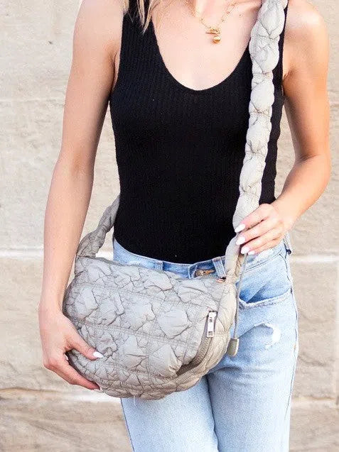 Style Girl Convertible Quilted Puffer Crossbody Bag-Women's Accessories-Shop Z & Joxa