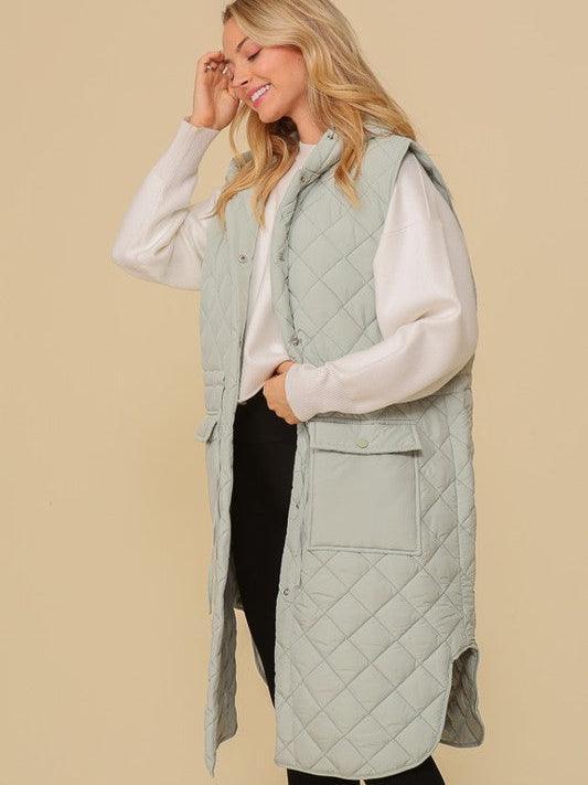 Style on the Go Full Length Oversized Hooded Vest-Women's Clothing-Shop Z & Joxa