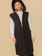Style on the Go Full Length Oversized Hooded Vest-Women's Clothing-Shop Z & Joxa