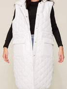 Style on the Go Full Length Oversized Quilted Vest-Women's Clothing-Shop Z & Joxa