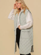 Style on the Go Full Length Oversized Quilted Vest-Women's Clothing-Shop Z & Joxa