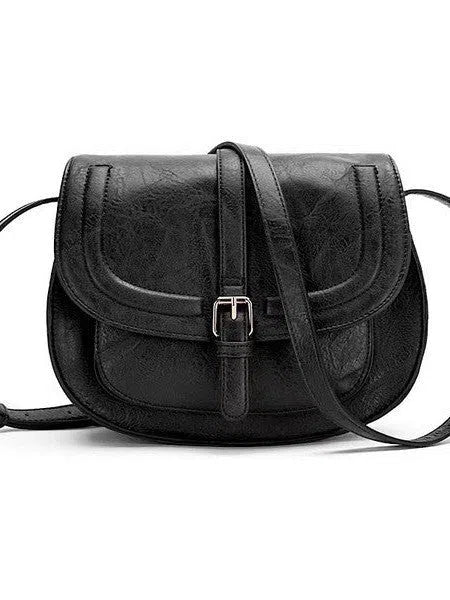 Style on the Move Foldover Buckle Crossbody Bag-Women's Accessories-Shop Z & Joxa