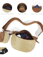 Sun Chaser Valentina Straw Crossbody Bag-Women's Accessories-Shop Z & Joxa