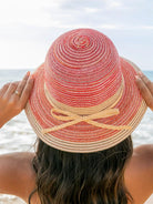 Sun Kissed & Striped Multi-Stripe Bow Accent Sunhat-Straw Sunhat-Shop Z & Joxa